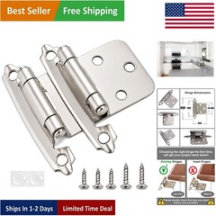 Durable Self-Closing Brushed Nickel Cabinet Hinges – 50 Pcs for Lasting Elegance