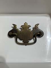 Vintage Dresser Drawer Handles DROP BAIL Hardware Pull Old Cabinet BRASS 3” CTC
