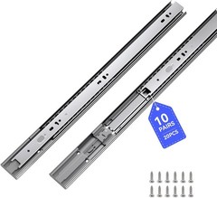 10 Pairs 22 Inch Soft Close Drawer Slides Side Mount Full Extension 100 LB