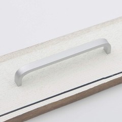 Pack of 10 Cabinet Handle Set Arched Curved Silver Drawer Wardrobe Door Pull