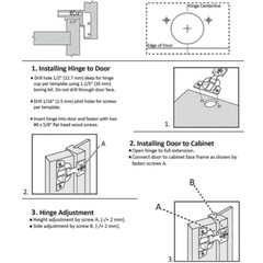 20Pack Compact Concealed Kitchen Cabinet Door Hinge 105° Close 1/2″Overlay