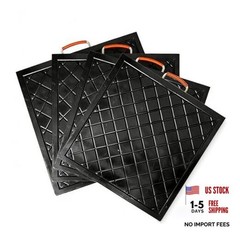 CHIDU RV Jack Pads-Pack, 1x1Inch Trailer Stabilizer 12″ x 12″ x 1″ 2 black