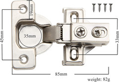 2 Pack – Face Frame Quiet Soft Close Cabinet Door Hinges, 1/2 Inch Overlay, with