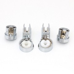 1 Set Chrome Plating Bath Hinge Brackets for Shower Door Glass Support