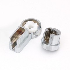 1 Set Chrome Plating Bath Hinge Brackets for Shower Door Glass Support