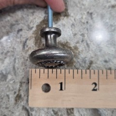 Lot of 10 Vintage Style Metal Cabinet Knobs Drawer Pulls Braided Pewter Finish