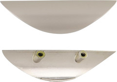 2Pcs Semicircle Cabinet Pulls Silver Finger Edge Handle 32mm Center Drawer Knob