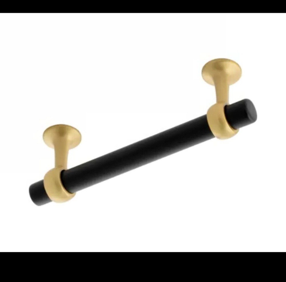 Qty: 10 B077523-MBBGB Ostia 3-3/4″ Cabinet Pull Matte Black/Brushed Gold