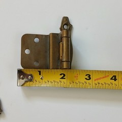 Vintage Inset Cabinet Hinges & Screws Lot Of 4