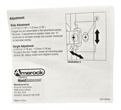 Amerock BP2811C1314 1-1/4 in 32 mm Self Closing Overlay Hinge Nickel Matrix NEW