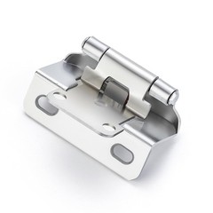 10 Pack 5 Pairs Semi-Overlay 1/2 inch Self-Closing Face Frame Cabinet Hinges