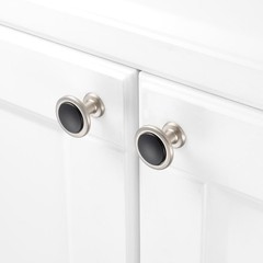 10 Pack Black and Nickel Kitchen Cabinet Knobs Matte Black and Silver Drawer …