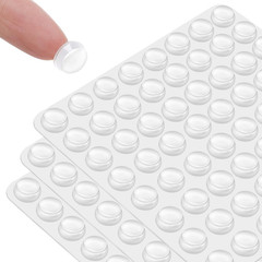 192 PCS Clear Rubber Cabinet Door Bumpers – Self Adhesive Silicone Pads for Cabi