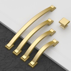 Amerdeco 10 Pack Brushed Gold Cabinet Pulls 3″/76MM Hole Center,