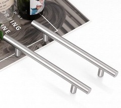Stylish 128mm Brushed Nickel Cabinet Handles, 5 Pack – Perfect for Modern Homes