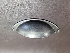 2.5 In CC Polished Antique Pewter Cup pulls For Cabinets And Drawers