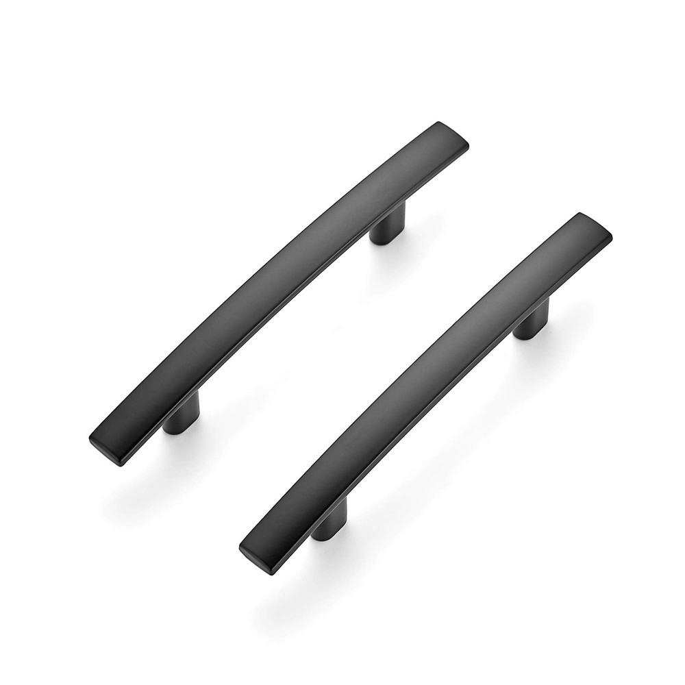 30 Pack | 5-3/16” Curved Cabinet Pulls Matte Black Kitchen Drawer Pulls Arch…
