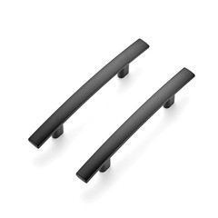 30 Pack | 5-3/16” Curved Cabinet Pulls Matte Black Kitchen Drawer Pulls Arch…