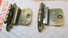 Ajax Semi Concealed 3/8 Inset Brass Self Close Cabinet Hinge 2 sets new