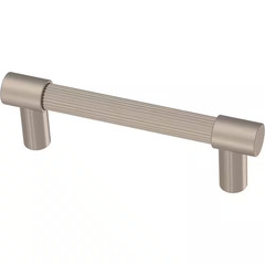 Fluted 3 In. (76 Mm) Modern Satin Nickel Cabinet Drawer Bar Pull