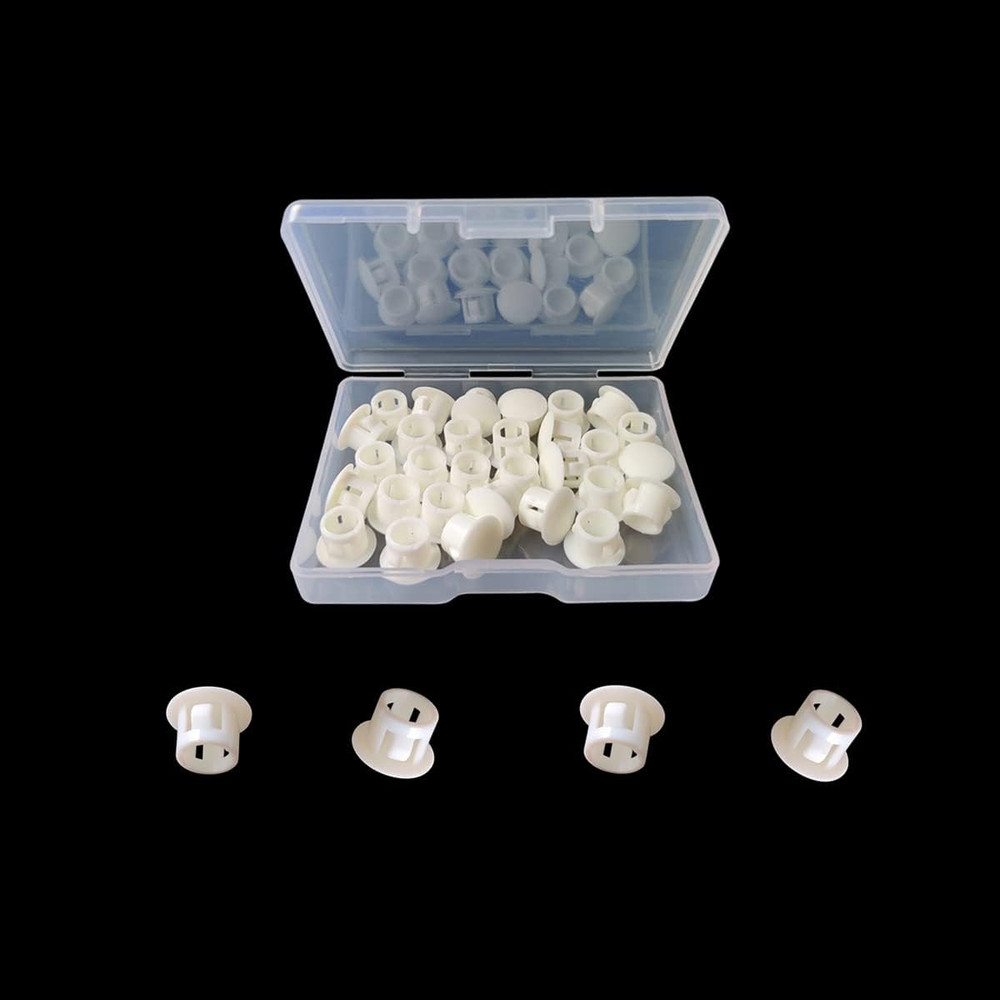 30 Pcs White Plastic Hole Plugs 8Mm (5/16″) for Cabinet Hardware – Screw Cove…