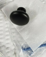 Basics Collection Cabinet Knob 1-1/8 Inch Diameter Matte Black Finish 9 Pack