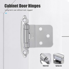 3/8-inch Inset Cabinet Door Hinges Face Mount Self Closing Cabinet Door Hinges