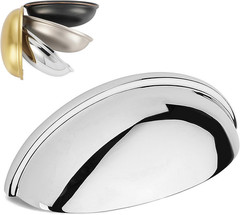 10 Pack 3 Inch Bin Cup Drawer Pulls Polished Chrome Cabinet Handles Chrome Cabin