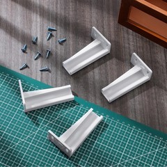 Durable Plastic Drawer Track Socket Back Plates – 2 Pair Mounting Brackets for R