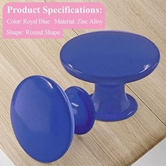 10pcs Metal Cabinet Knobs Drawer Knobs, Round Shaped Dresser Knobs Royal Blue