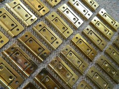 50 PCS – 2″ Non-Mortise Butt Hinges – Brass Plated W/ 200 Screws NEW OLD STOCK!