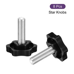 8Pcs Clamping Screw Knob, M8 x 25mm Hex Shaped Star Knob, 32mm Dia