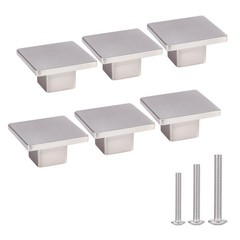 1.57-inch Square Kitchen Cabinet Knobs Drawer Knobs Satin Nickel Cabinet Pull…