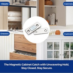 12 Pack Monkey Magnets Ultra-Thin Magnetic Plates Keep It All Shut,AS-SEEN-ON-TV