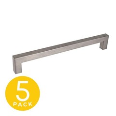 *5 PCS* Elektra 3.75 in. Center-to-Center Brushed Chrome Drawer Cabinet Bar Pull