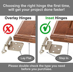 Lot 1/2″ Overlay Semi Partial Wrap Around Self Closing Kitchen Cabinet Hinges