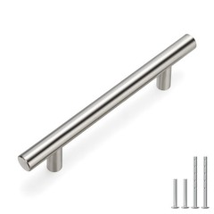 25 PCS Cabinet Handles Brushed Nickel Pulls 33/4in Hole HD201SN Kitchen Silver