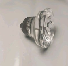 Set of 4 Clear Glass Rose Shape Drawer Pulls Cabinet Knobs 1.5″ Diameter