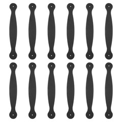 PATIKIL 12 Pcs Leather Handle, 8.5in Drawer Pulls Black