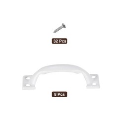 8pcs 3 Inches Gate Handle with Screw for Kitchen Closet Door White