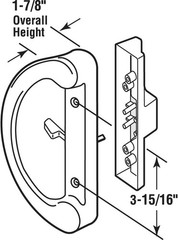 Prime-Line C 1225 Mortise Style Sliding Patio Door Handle Set – Replace Old or D