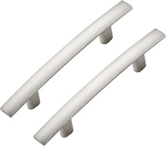 30 Pack Brushed Nickel Cabinet Handles, 3″ Hole Center Curved Pulls | Arch Pull