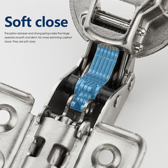 Ravinte 60 Pack 30 Pairs European Kitchen Cabinet Hinges Soft Close Half Overlay