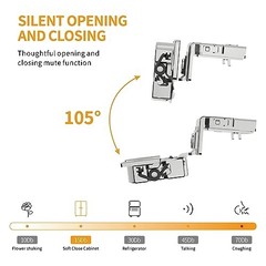 1-5/16″ Overlay 4D Soft Close Concealed Hinges for 1-5/16 inch Overlay 30 Pack