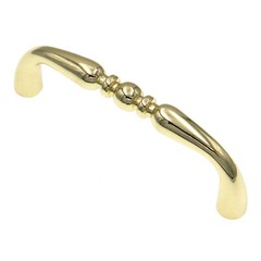 Warwick Traditional Polished Brass 3″cc Solid Bead Cabinet Handle Pull DH1011PB