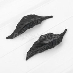 2Pc Leaves Furniture Handle Cabinet Drawer Wardrobe Door Knob Furniture Hardware