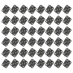 Auvotuis 48Pcs 1 Inch Length Black Metal Butt Hinges, Flat Small Door Hinge F…