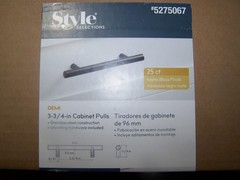 (25) NEW Sealed ~ 6 In. Cabinet & Drawer Pulls ~ Black Matte 3 3/4 Center ~
