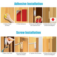 Lot Strong Magnetic Door Closer Cabinet Catch Latch Cupboard Ultra Thin Closures