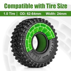 Silicone Rubber Inserts for 62-64mm*22-24mm 1.0″ Tires(1064)() Green